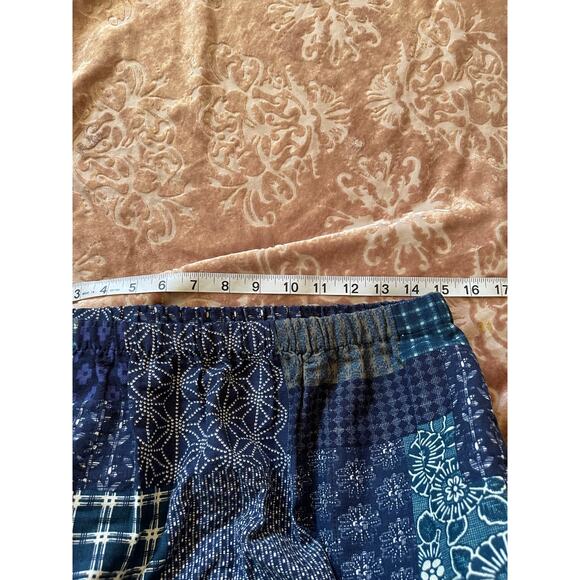 Women’s harem cropped patchwork print pants size large - Picture 4 of 7